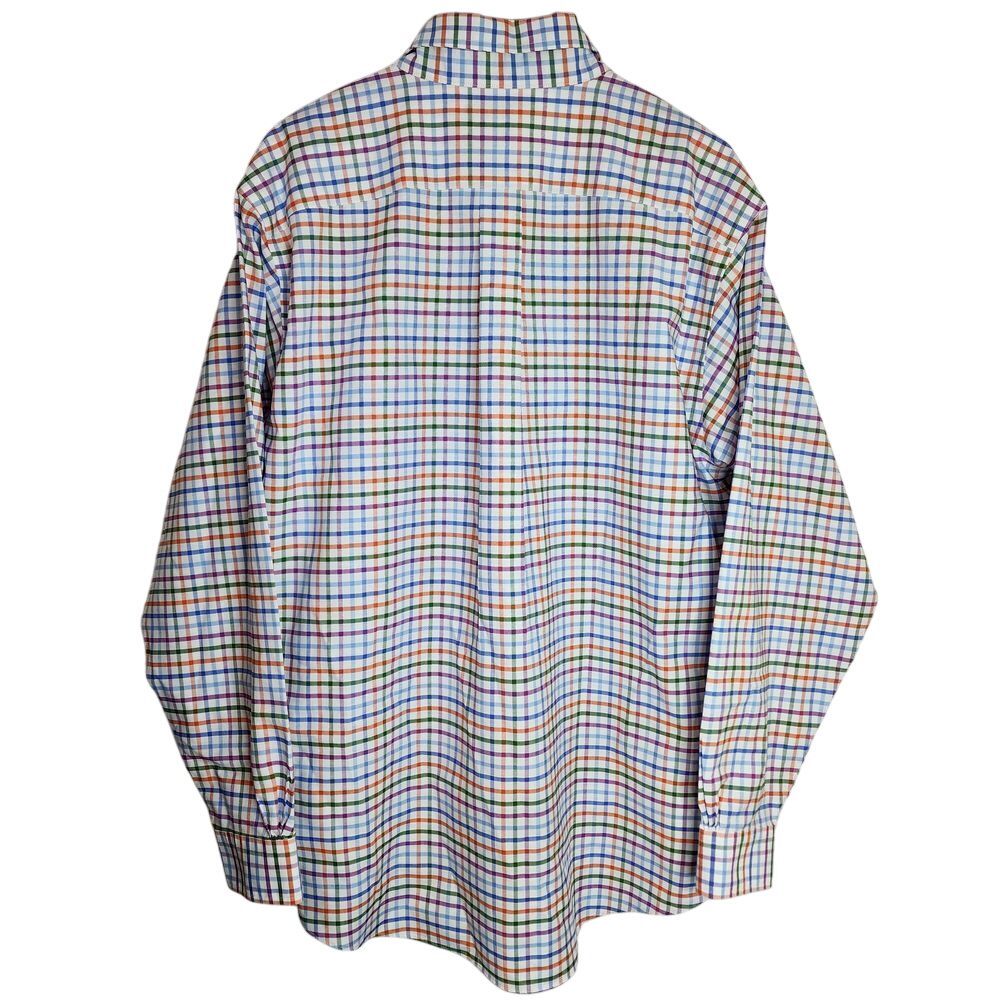 Brooks Brothers Button Down Shirt Men's‎ Large Long Sleeve Plaid Office Supima - Picture 2 of 5
